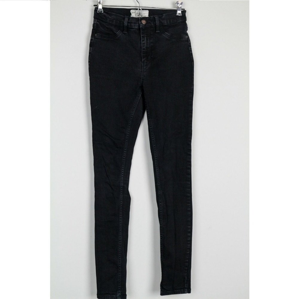 Free People Jeans Straight Pants Denim Skinny Dark